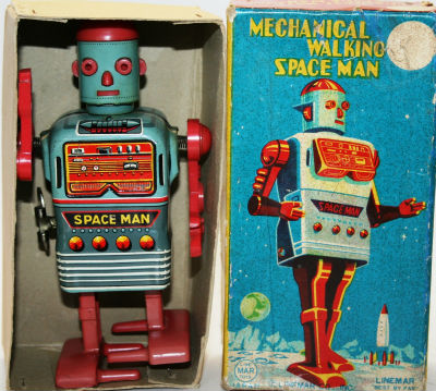 50s Walking Spaceman robot toy by Marx